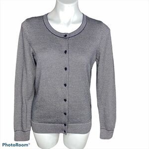 Talbots metallic  striped cardigan